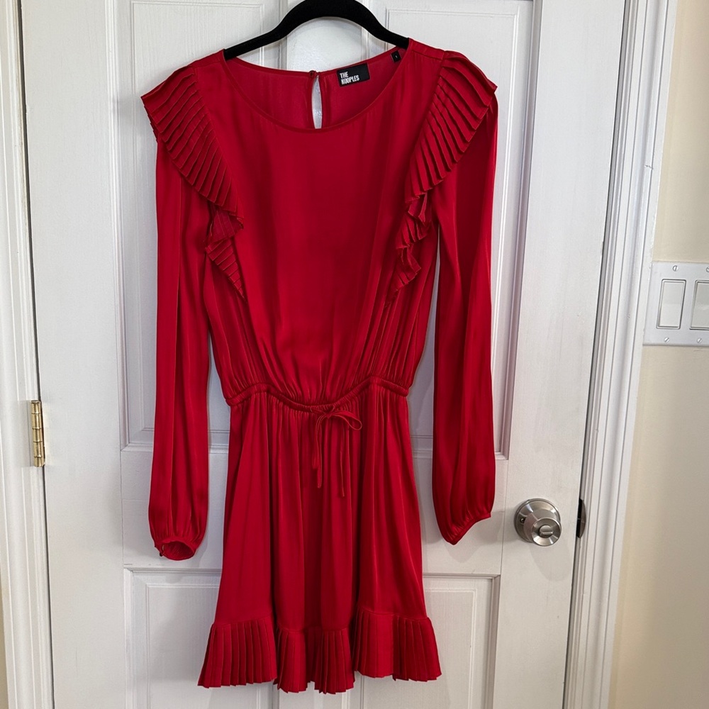 The Kooples Vibrant Red Long Sleeve Dress